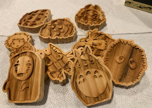 Ghibli Woodblock Magnets